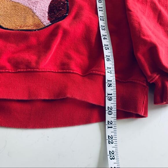 Zara Girls Red Bonita Fruit Sequin Sweatshirt - Size 11/12 - Picture 5 of 5
